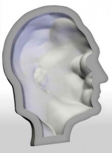 Slice of a head 3d model