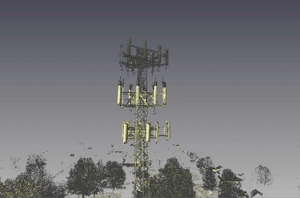 Cell Tower 3D Laser Scanning Point Cloud