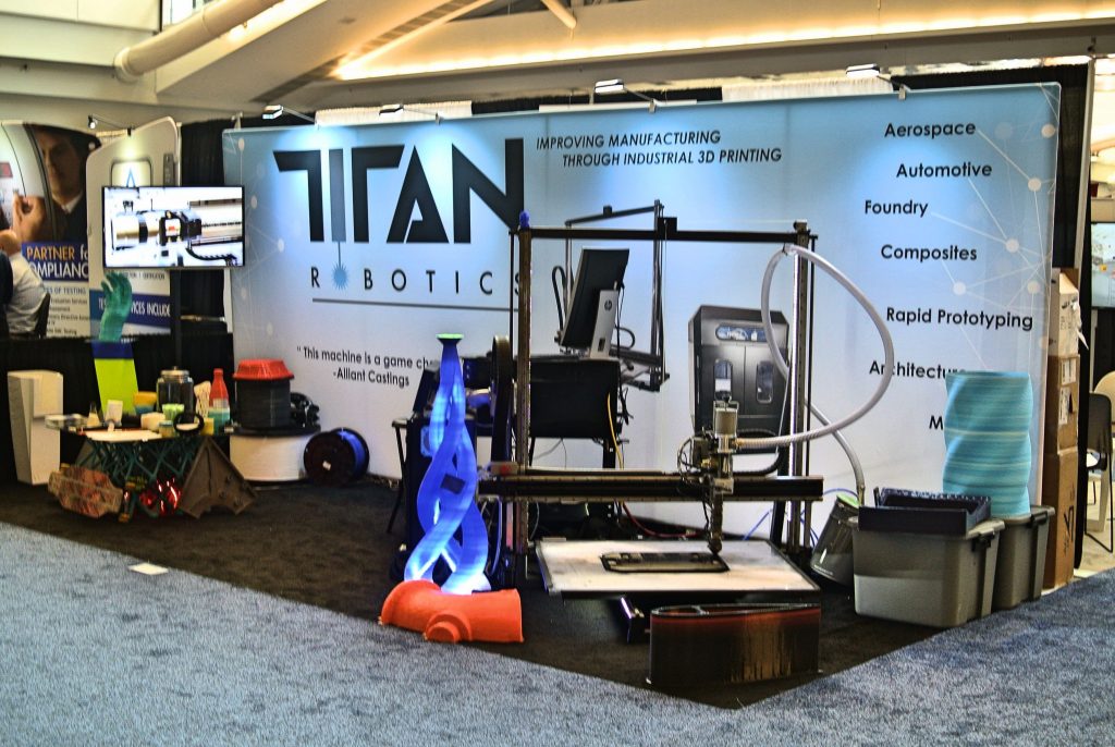 titan robotics pellet extrusion 3D printer