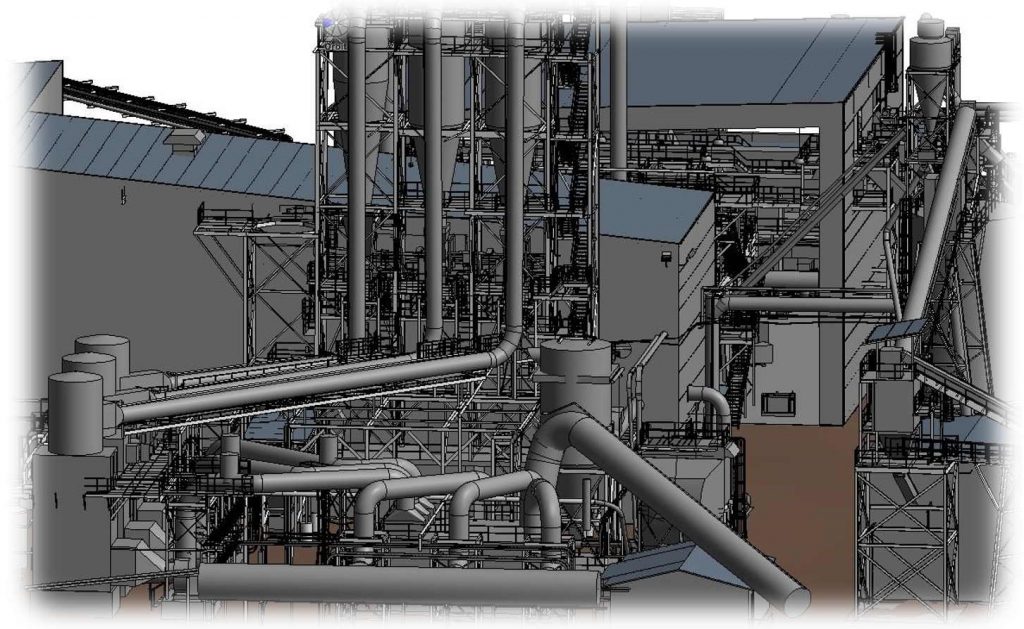 CAD model of industrial plant