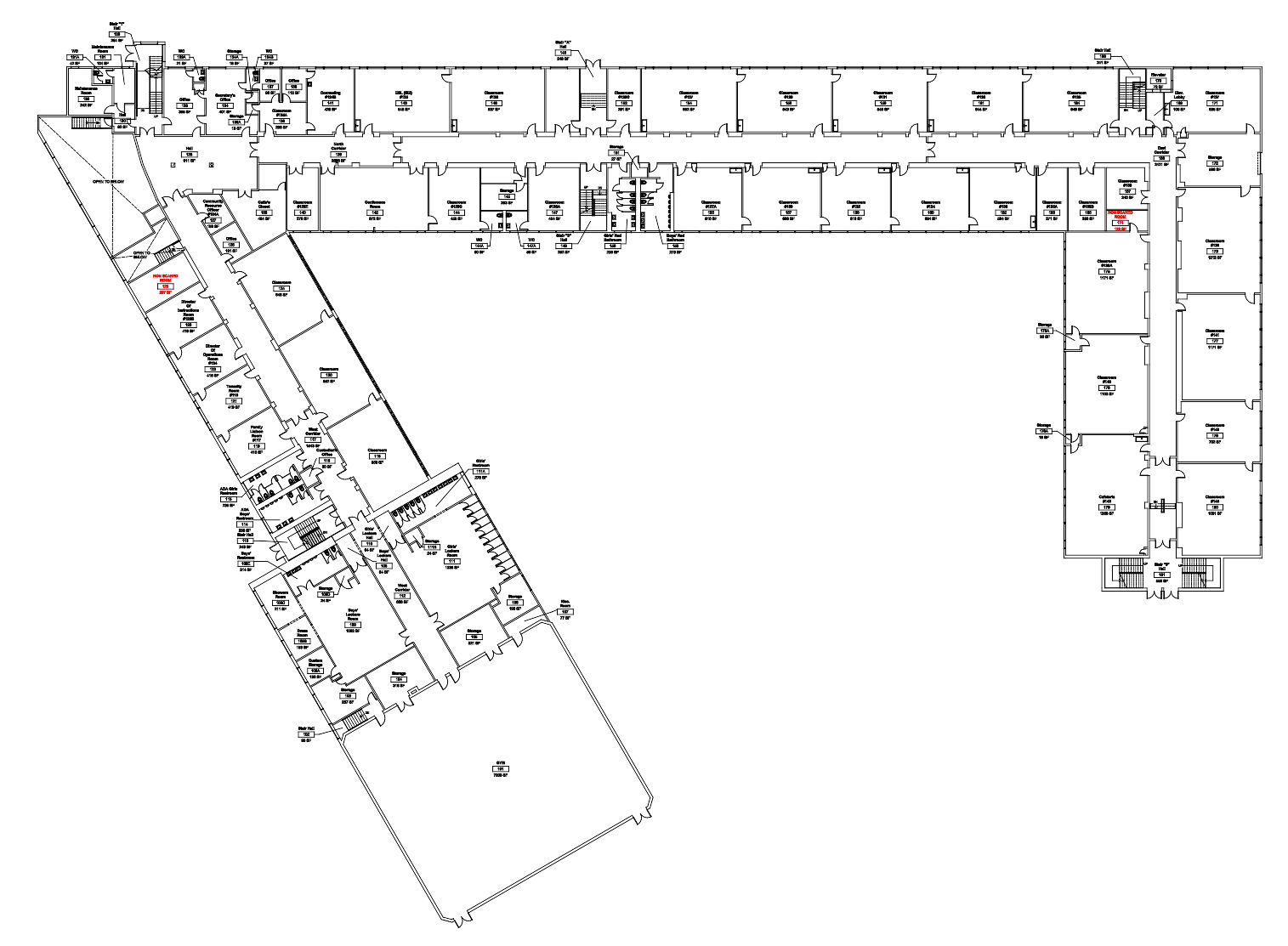 school CAD floorplan