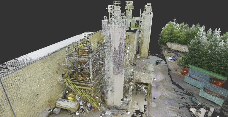 3d laser scan of water treatment plant