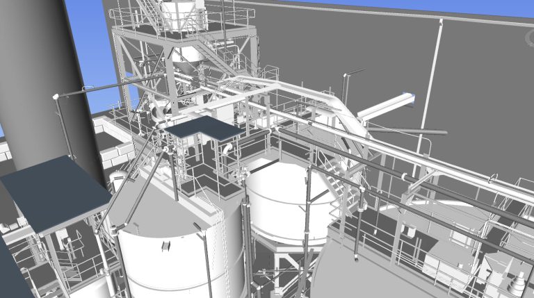 3d laser scan of water treatment plant