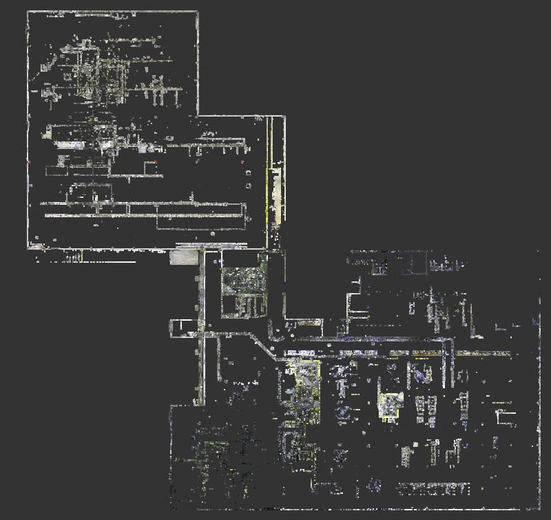 3D laser scan of shampoo factory