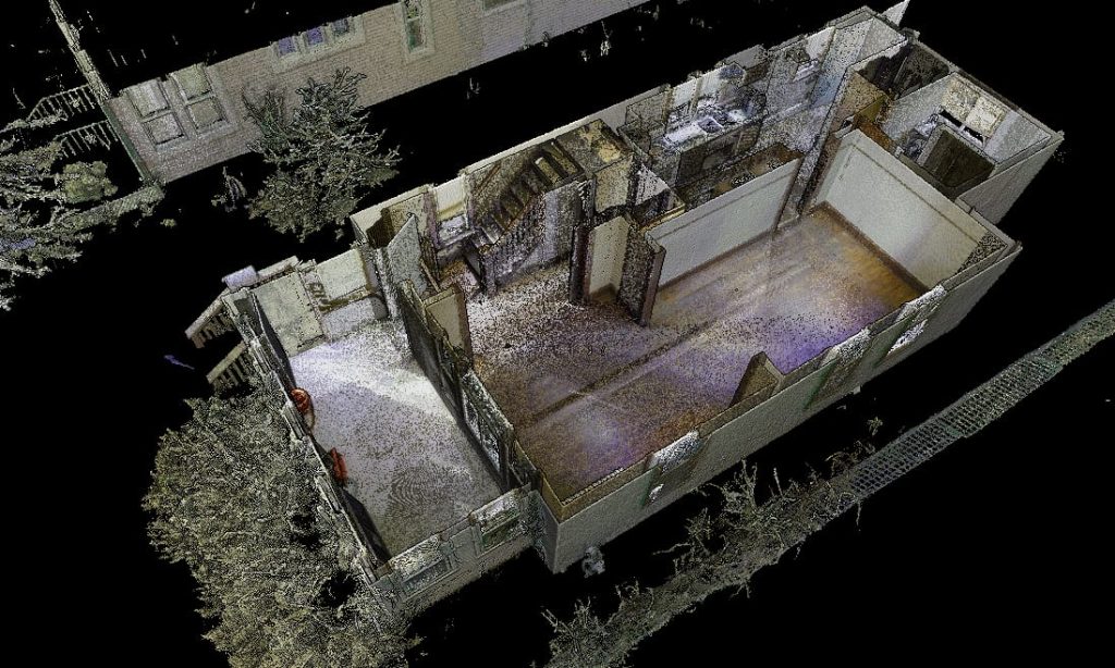 3D laser scan of Purple Rain House