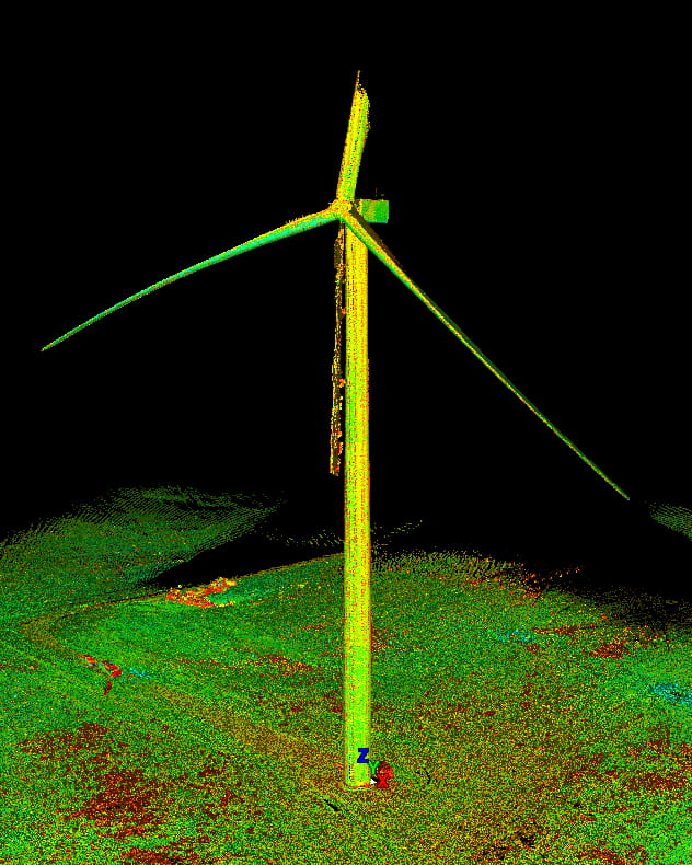 3d laser scan of wind turbine