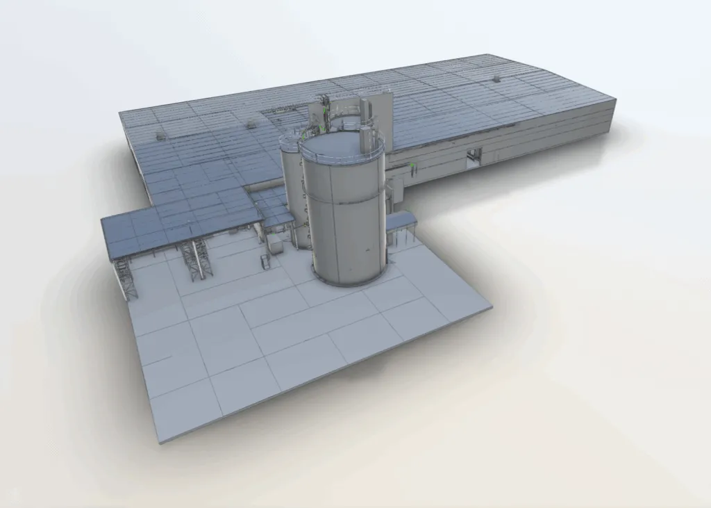 3D laser scanning USG Torrance silos