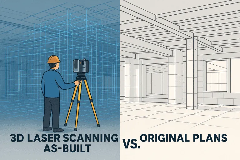 3D Laser Scanning As Built vs Original Plan